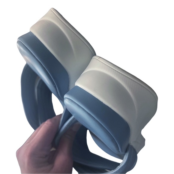 FRENCH CONNECTION River Platform Sandals Size 9 Light Blue Comfort Wedge - Picture 5 of 8